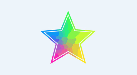 Colorful Star Graphic Design Element.