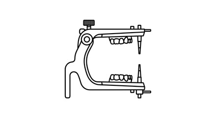 Dental Articulator Illustration for Dental Education and Practice. © Z Z K V V C Art