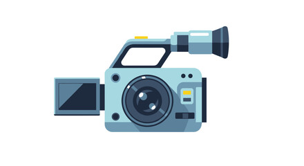 Digital video camera with viewfinder and screen isolated.