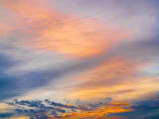 Sky sunset evening sunrise cloud weather dramatic landscape goldent and indigo color gradient pastel horizon, twilight yellow golden reflection morning nature environment energy ecosystem change