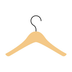 wooden hanger flat cartoon element
