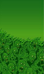 blank zone zombie attack theme vector design