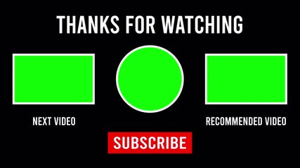 Thanks for watching End Screen video template