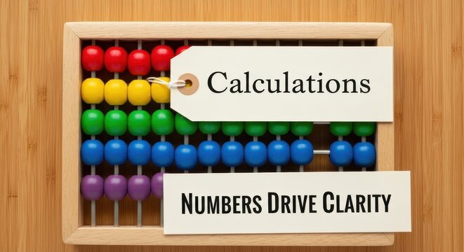 An Abacus With Numbers For Calculation and Education