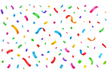 colorful confetti on a transparent background PNG