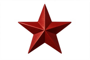 Red five-pointed star symbolising military, communism, and victory