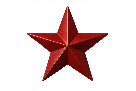 Red five-pointed star symbolising military, communism, and victory