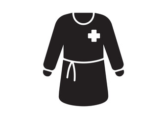 Medical gown with a cross Vector