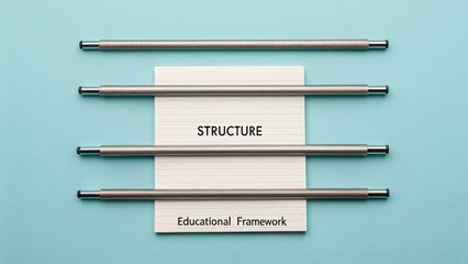 Concept of Structure Shown with Rods and Label on Background