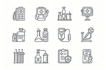 Medical equipment icons