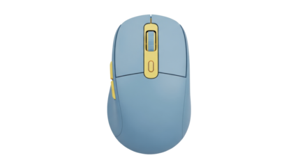 Isolated wireless computer mouse on a simple background for computing or gaming use