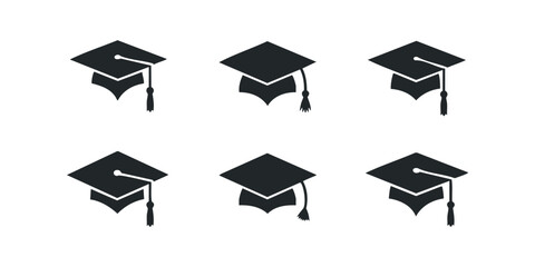 Graduation Caps With Tassels Set