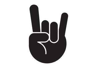 Obraz premium Rock gesture icon, Rock gesture solid vector design