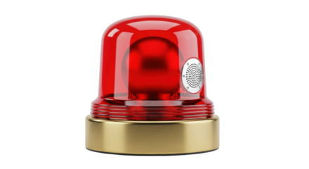 Isolated emergency siren warning light with speaker for security or urgent safety alert