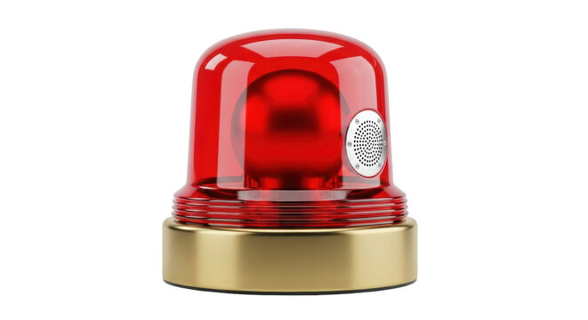 Isolated emergency siren warning light with speaker for security or urgent safety alert