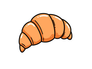 Croissant cartoon illustration