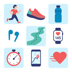 Running and Fitness Activity with Health Tracking Technology