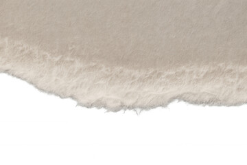 Torn beige paper border creating a textured grunge overlay effect on a transparent background