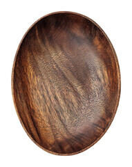 Artisan wooden serving bowl kitchen product light isolated on transparent background