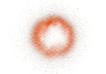 Orange dust cloud circular isolated on a transparent background