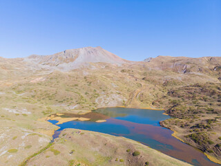 Fototapeta premium Aerial view of Artvin Şavşat lakes