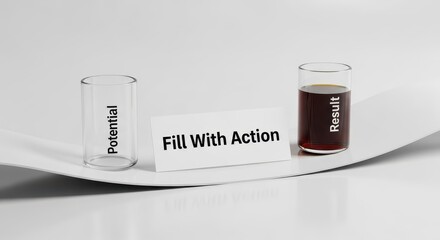 Conceptual image showing potential filling to get a result