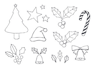 Christmas line art