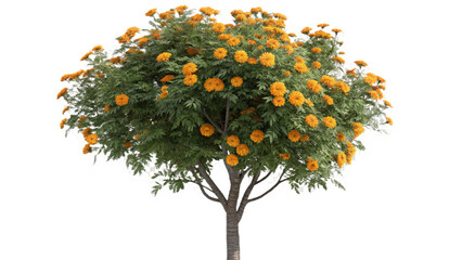 marigold tree, isolated on a transparent background PNG