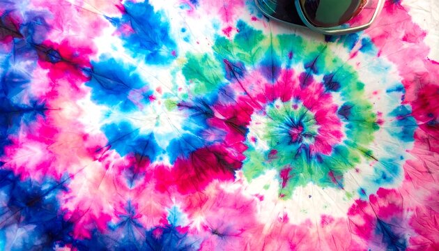 Vibrant tie-dye pattern - Powered by Adobe