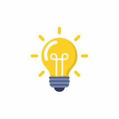 Luminous lightbulb illustration, symbolizing innovative thinking, bright ideas, and creative solutions