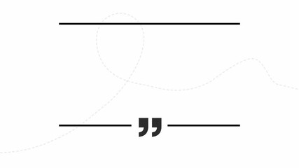 Animate quotes background, blank quotes background with white background for Highlighting Motivation Text and Powerful Statements. Quotation Marks Video footage 4K