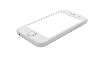 Isolated Generic Smartphone with Blank Screen Ready for Content Display and Integration