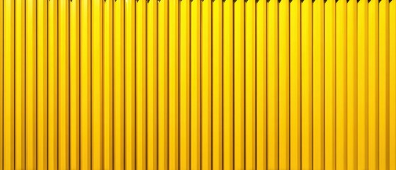 The Yellow Corrugated Metal Wall With Repeating Vertical Lines And Playful Shadows