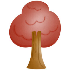 Tree plant hand drawn illustration 