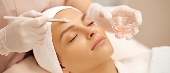 The Woman Receiving a Relaxing Spa Facial Treatment From a Professional Aesthetician
