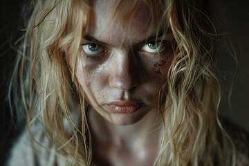 Mysterious masked figure in a dark alley wearing a suit, exuding an eerie and menacing presence – generative AI