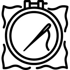 Embroidery hoops outline icon vector