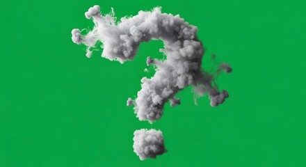 Fototapeta premium Smoke forming a question mark. Puzzling query or mystery concept. Visual element for video effect. Chromakey isolated.
