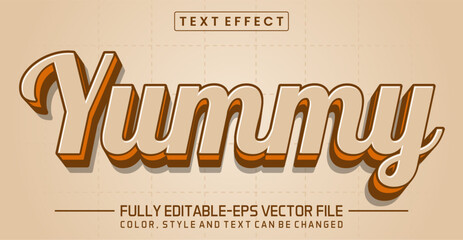 Yummy font Text effect editable