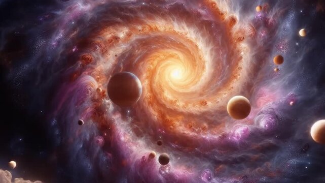 Golden Cosmic Spiral Vortex in Deep Space