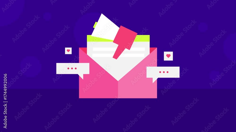 Wall mural megaphone emerging from an email envelope symbolizes promoting a business through targeted messages 