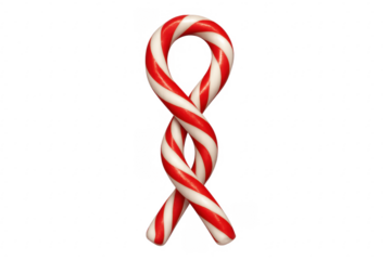 Twisted candy cane developing an infinity symbol