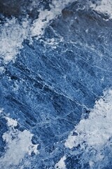 Obraz premium Elegant Blue Marble Texture with Striking Veins and Polished Finish for Modern Interior Decor