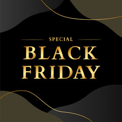 スタイリッシュなブラックフライデーバナー（グレー&times;ブラック モダンデザイン）