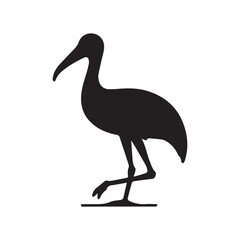 Obraz premium Negative Space Stork Logo with Smart Hidden Bird Shape