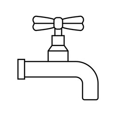 Faucet icon vector. Crane illustration sign. Mixer symbol. water tap logo.