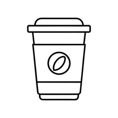 coffee cup vector art white background 