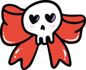 illustration halloween Bow hand drawn outline concept