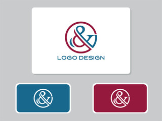 Creative ampersand logo design for branding agencies, studios, and professional identity