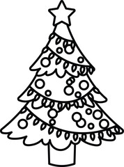 Christmas tree vector illustration	